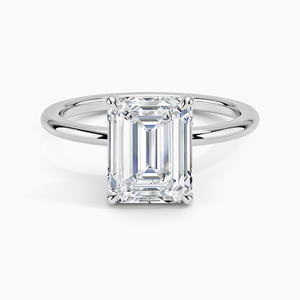 BOJ <b>Ring</b> 72 <b>Emerald</b> Cut 925 <b>Silver</b> Halo Prong Stone Solitaire Diamond <b>Ring</b> 2ct D Color VVS1 Moissanite GRA Certified Low Price - Product Image 1