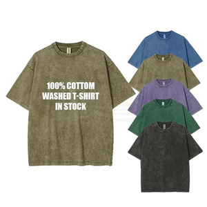 Camiseta de Hombre de Alta Calidad, Estilo Urbano, 250g, 100% Algodón, Tallas Grandes, Personalizada con Diseño Vintage Lavado al Ácido, Corte Regular, Transpirable - Product Image 1