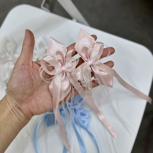 Rubans en organza mignons pour occasions spéciales, accessoires pour nœuds longs, pinces à cheveux pour filles, 10*20cm - Product Image 4