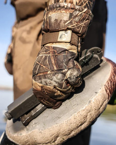 Gants de chasse pour hommes, résistants à l'eau, coupe-vent, camouflage, en tissu softshell, avec doigt tactile - Product Image 3