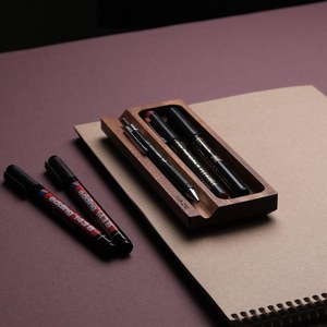 Wooden Desk <b>Organizer</b> Modern Multi-Purpose Rectangle Shape Handmade Minimalist Single Tier Storage Tray for <b>Pens</b> Office - Product Image 1
