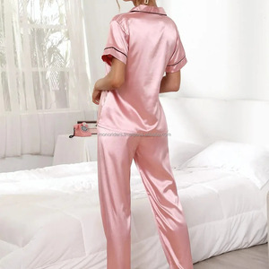 Conjunto de Pijama de Lujo para Mujer, Spandex/Algodón, Seda, Estampado Floral, Tejido de Punto, Pantalones Cortos, Transpirable, Tallas Grandes, Camisones para Adultos - Product Image 2