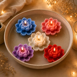 Handmade DIY Flower Soy Wax <b>Candle</b> Natural Floral Scent Non-Toxic Eco-Friendly <b>Long</b> Burning Decorative for Home Wedding Festival - Product Image 2