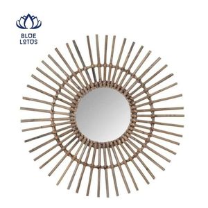 กระจกหวายงานฝีมือขายดีประจำปี 2026 ตกแต่งผนัง สะท้อนแสงได้ดีขึ้น และช่วยเสริมสร้างดีไซน์ห้องสำหรับร้านค้า - Product Image 3