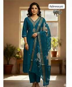 PREMIUM HAND WORK <b>KURTI</b> WITH PANT & UNIQUE KOTA DORIYA DUPATTA - Product Image 2