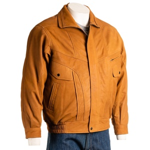 Chaqueta Avirex de Cuero de Primera Calidad con Bordado Estilo Urbano, Chaqueta Avirex de Cuero Genuino Personalizada para Hombre para Invierno - Product Image 1