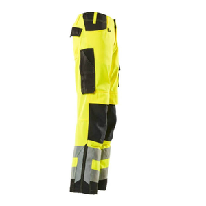 Pantalon de travail de sécurité réfléchissant imperméable 100 % polyester ANSI Classe 2, style cargo décontracté pour la construction, vente en gros - Product Image 6