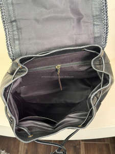 Nouveau sac à dos en cuir repoussé à la main Vintage grande capacité sangle réglable sac à dos de voyage en cuir de vachette véritable pour femmes - Product Image 6