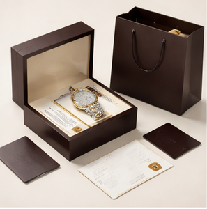 Reloj de Lujo para Hombre, con Diamantes, en Acero Inoxidable de Dos Tonos, Mecánico, con Cristal de Zafiro, Resistente al Agua, Ideal para Regalo Empresarial - Product Image 6