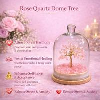 Arbre de Vie en Cristal Naturel avec Dôme d'Amour, Boîte Premium, Bonsaï, Arbre à Argent Feng Shui, Guérison des Chakras, Décoration d'Intérieur, Cadeau