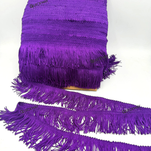 Ribete de flecos de cadena, encaje de poliéster para costura, manualidades, vestidos de baile latino, decoración de pantallas de lámparas - Product Image 1