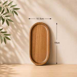 Bandeja de Té de Madera de Nogal, Tabla de Té Curva Simple, Mesa de Té Pequeña, Bandeja Decorativa de Madera para Bebidas, Tabla de Servir Café Hecha a Mano por UO - Product Image 4