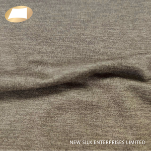 Tela de punto con efecto melange, hecha en Taiwán, de poliéster reciclado y spandex, de secado rápido, para ropa informal. - Product Image 2