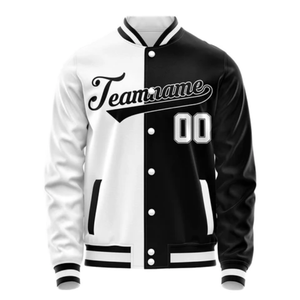 Custom Chenille Patch Varsity <b>Jacket</b> With Custom Initials And Number Premium Embroidered Letterman <b>Jacket</b> With <b>Leather</b> Sleeves - Product Image 1