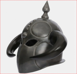Réplique de casque de guerrier médiéval en acier avec ailes en bois, gravé, cadeau - Product Image 5