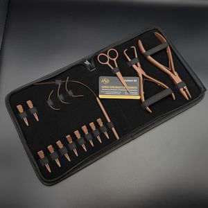 Kit de Herramientas para Extensiones de Cabello, Alicates Metálicos Color Chocolate, Tijeras, Herramienta de Instalación y Remoción para Uso Profesional - Product Image 5