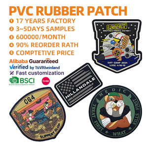 Étiquettes personnalisées légères en PVC pour chapeaux et vêtements |   Patchs thermocollants découpés au laser à coupe droite |   Perles brodées en relief 3D, cadeaux - Product Image 5