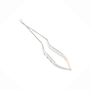 Micro-ciseaux manuels en acier de haute qualité, lames angulées, pointe courbée, acier inoxydable, usage chirurgical, certifiés CE ISO par Grip Surgical - Product Image 3