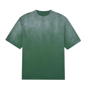 Oversized Men's <b>Tie</b>-Dye Pink T-Shirt Short Sleeve O-Neck Casual <b>Knitted</b> Solid Color Top - Product Image 3