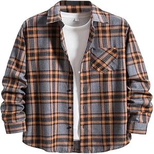 Chemise pour homme en flanelle à manches longues décontracté, mode premium, respirante, bon marché, qualité export, service OEM, dernier modèle - Product Image 4
