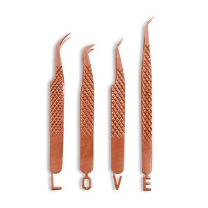 Thick And Thin Layer Of Eyelash Tweezers With Unique Design for Effortless <b>Lash</b> Grasping and Shaping - Product Image 4