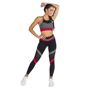 Ensemble de sport d'entraînement de gymnastique sans couture pour femmes de grande taille 2 pièces vêtements de Fitness et de Yoga à motif solide - Product Image 6