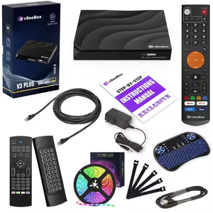 กล่องทีวีแอนดรอยด์ QUALITY VSeeBox V3 Plus Pro 8K สำหรับ HD พร้อมรีโมทคอนโทรลแบบเสียง (แรม 4GB + รอม 64GB) ระดับเลเซอร์แบบเส้น 1 - Product Image 3