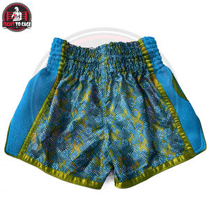 กางเกงมวยไทยพิมพ์ลาย ยืดหยุ่น ระบายอากาศได้ดี น้ำหนักเบา ผลิตจากโพลีเอสเตอร์ 100% สวมใส่สบาย ด้วยเทคนิคการพิมพ์แบบซับลิเมชั่น เหมาะสำหรับศิลปะการต่อสู้ - Product Image 3