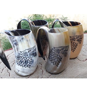 Vaso de Cuerno Hecho a Mano, Taza Natural para Beber, Vajilla Tradicional - Product Image 5