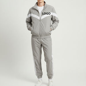 Conjuntos Deportivos Personalizados para Hombre con Logotipo OEM, Chaqueta Cortavientos de Dos Tonos, Conjunto de 2 Piezas para Gimnasio, Pantalones Deportivos Unisex con Cierre, Ropa Deportiva Urbana Estampada de Peso Medio - Product Image 1