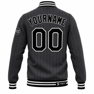 <b>Men</b> Winter Collarless Varsity <b>Jacket</b> Plain Dyed Woolen Stylish Casual Trendy Fashion Wool Blend Sleeve College <b>Baseball</b> Team - Product Image 3