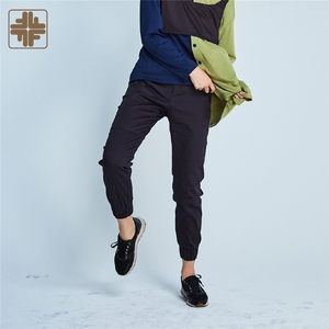 Pantalon de jogging sport décontracté pour femme, taille mi-haute, devant plat, respirant, bleu foncé, OEM ODM - Product Image 6