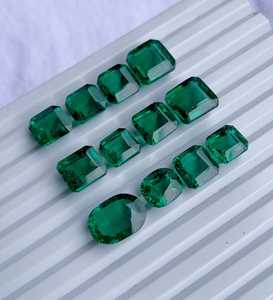 อัญมณีสีเขียวจากโคลอมเบียสำหรับทำเครื่องประดับอัญมณีสีเขียวตัดแบบเจ้าหญิงเกรด AAA - Product Image 2