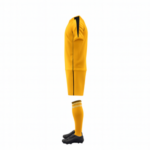 Conjunto de Camiseta de Fútbol Sublimada Personalizada para Hombre, Amarilla, de Poliéster que Absorbe la Humedad, Manga Corta, Cuello Redondo, Ropa Deportiva para Toda Temporada - Product Image 6