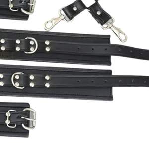 Ensemble de manchettes de cheville en cuir avec boucles réglables et rembourrage en peau de mouton, largeur 4,5 cm, imprimé par transfert thermique - Product Image 3