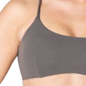 Soutien-gorge de sport athlétique à fines bretelles gris pour femme, soutien-gorge d'entraînement doux et extensible pour la course, le yoga, la gym, le fitness et les activités sportives - Product Image 5