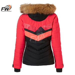 Chaqueta bomber corta personalizada con logotipo para mujer, chaqueta térmica de invierno con cuello alto, abrigos acolchados para mujer, venta al por mayor. - Product Image 2