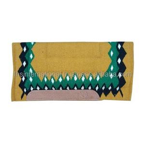 Coussinets de selle en laine de qualité supérieure doublés de fourrure/polaire lourde avec coque en cuir de qualité lourde Styles anglais et occidentaux - Product Image 1