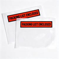 Enveloppe de liste de colisage sur mesure thermoscellée, anti-déchirure, étanche, avec pochette pour documents et étiquette