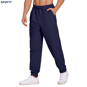 Pantalon de sport léger à taille basse pour homme, coupe droite, 100% polyester, fitness, séchage rapide, entraînement, pantalon de sport - Product Image 4