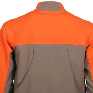 Chaqueta Softshell Cortavientos para Hombre, Color Naranja y Gris, con Cuello Alto y Cierre de Cremallera, Estilo Workwear, para Otoño - Product Image 6