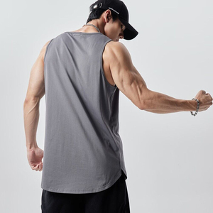 Débardeur de sport pour homme en coton personnalisé de haute qualité, tendance, sans manches, pour la musculation - Product Image 2
