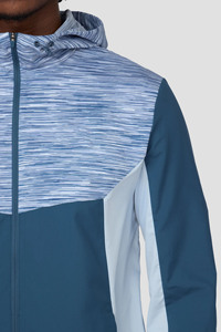 Ensemble coupe-vent à capuche de qualité supérieure pour hommes, sweat à capuche léger à fermeture éclair avec short assorti pour la course, la randonnée et les activités de plein air, ensemble de vêtements de sport pour hommes - Product Image 3