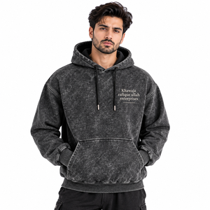 เสื้อฮู้ดดี้ผู้ชาย Khawaja Rafique Ullah Enterprises รุ่น Winter Washed ทรงปกติ ผ้าฝ้ายฟลีซ เป็นมิตรกับสิ่งแวดล้อม แห้งเร็ว สวมใส่สบาย - Product Image 3
