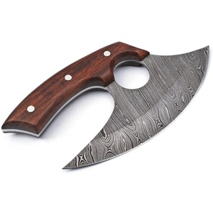 Couteau à découper en acier de Damas avec manche en bois, forgé à la main, ambidextre, lame de 4-5,9 pouces, finition mate, style artisanal - Product Image 5