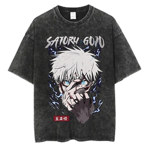 เสื้อยืดผู้ชายไซส์ใหญ่พิมพ์ลายอนิเมะ สไตล์ฮิปฮอป คอกลม แขนสั้น ระบายอากาศได้ดี เป็นมิตรกับสิ่งแวดล้อม แห้งเร็ว ผ้าเจอร์ซีย์คอตตอน - Product Image 5