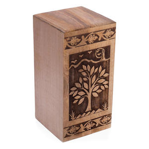 Vente chaude pour la conception en bois de manguier Urne de vie d'arbre adulte Cercueil en bois fabriqué à la main pour animaux de compagnie Fabricant en gros Exportateur - Product Image 4