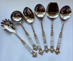 Premium Stainless Steel Serving Spoons Durable Rust-Resistant Kitchen <b>Utensils</b> for Cooking Serving Gifting - Product Image 6