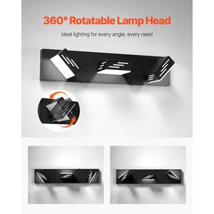 Lampada da Parete Moderna a 3 Luci LED per Bagno, 19,69 Pollici, Finitura Nera, Illuminazione da Parete con Impermeabilità IP44 per Bagni Moderni - Product Image 4