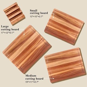 Tabla de Cortar Rectangular de Madera Rústica Gruesa para Cocina y Restaurante, Apta para Lavavajillas, Tamaño Personalizado - Product Image 5